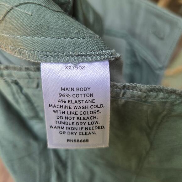 NWOT Nordstrom Womens Green Wide-Leg Cargo Pants 10 Stretch Utility Gorpcore - Picture 8 of 11
